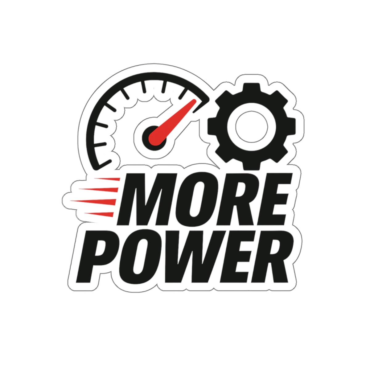 More Power Die-Cut Sticker