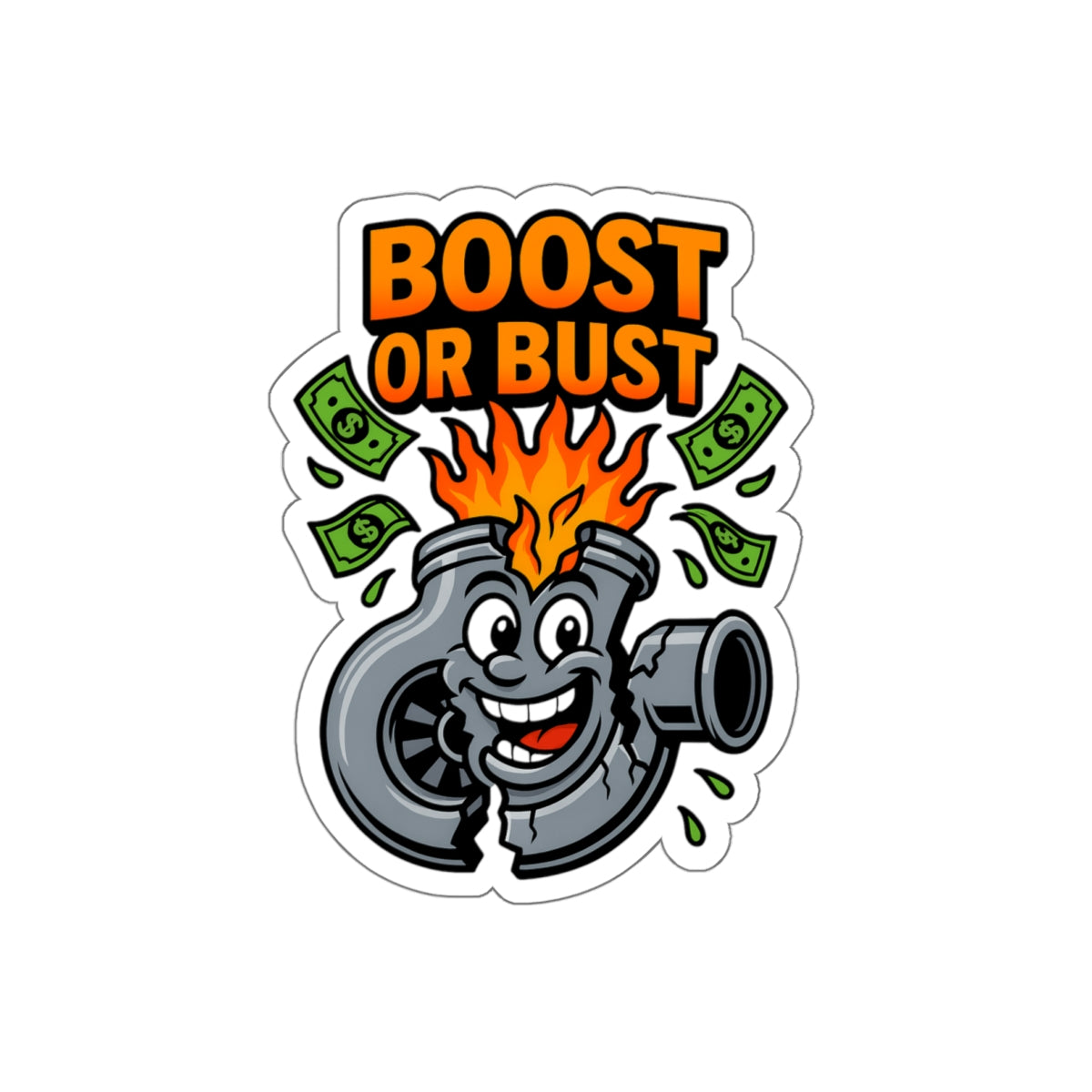 Boost Or Bust Die-Cut Sticker