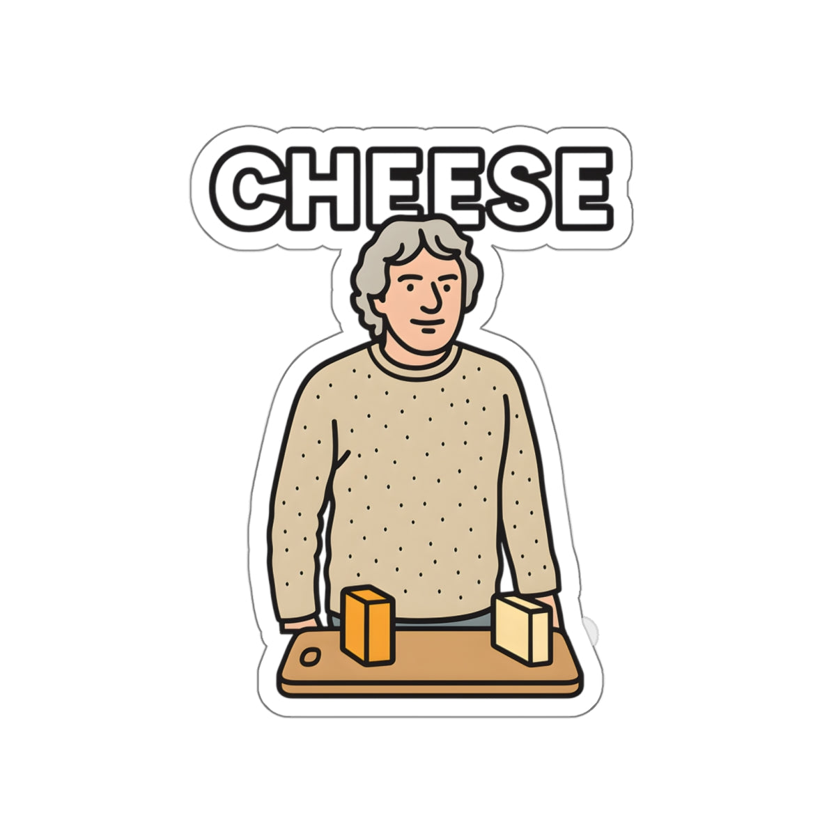 CHEESE Die-Cut Sticker