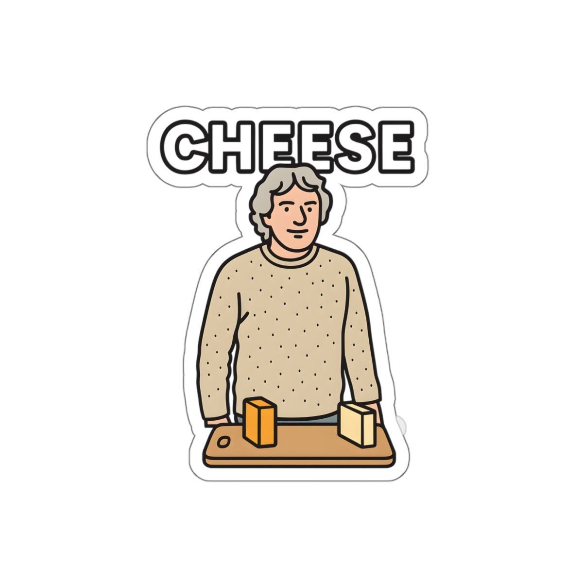 CHEESE Die-Cut Sticker