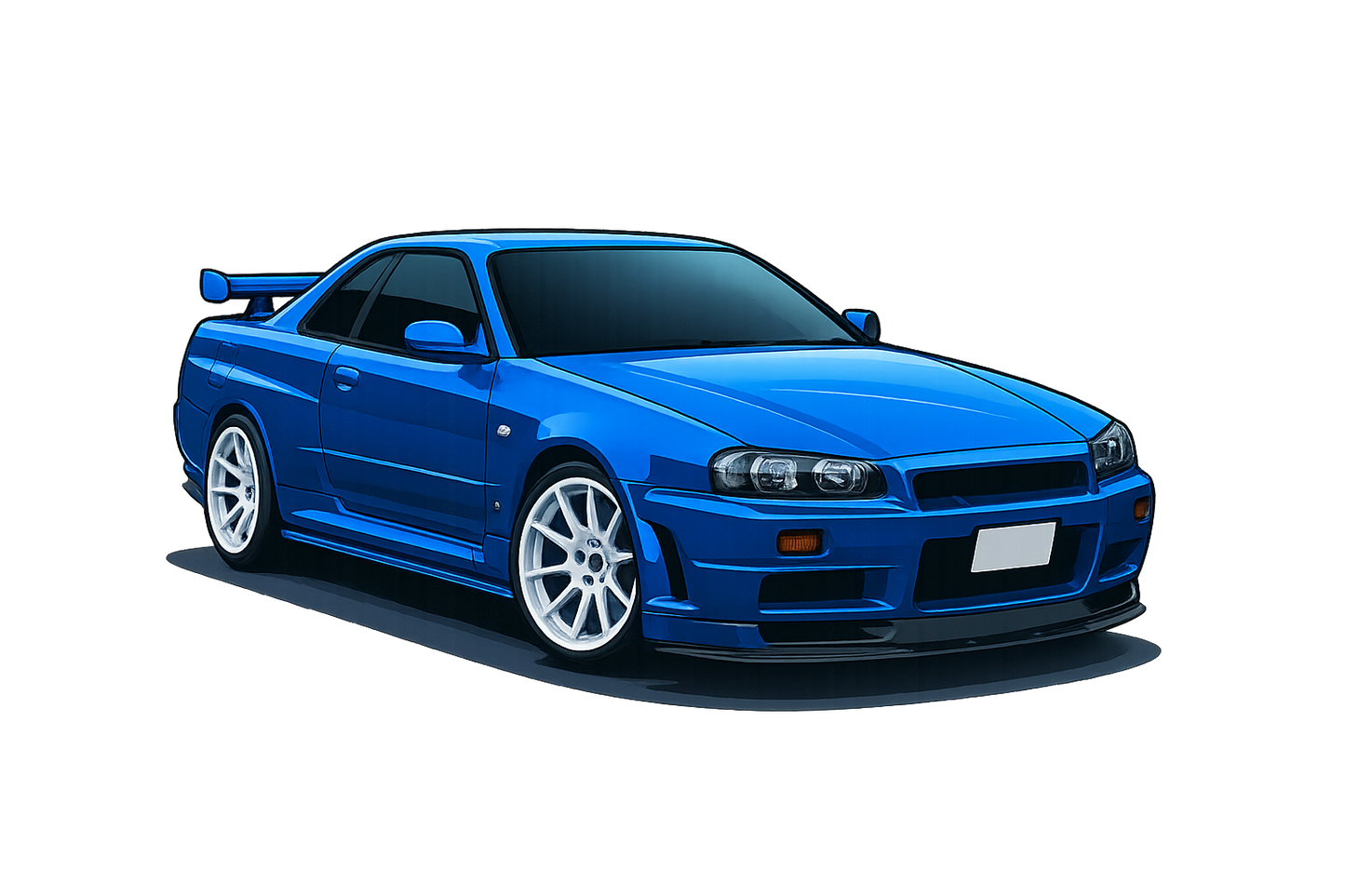 Blue GTR Kiss-Cut Vinyl Decal