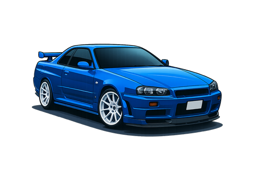 Blue GTR Kiss-Cut Vinyl Decal